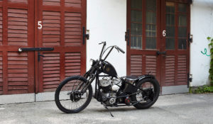 Black Flathead Chopper 1940 Ehinger Kraftrad