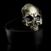 LEDERGÜRTEL MIT SCHNALLE AUS NEUSILBER “SKULL” – Bild 3