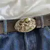 Gürtel mit Neusilber- Schnalle