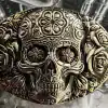 Neusilber Schnalle "Santa Muerte"